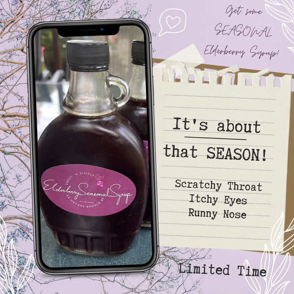 Beat Allergies Naturally with Sweet 'n Simple Elderberry Syrup - Our Seasonal Blend