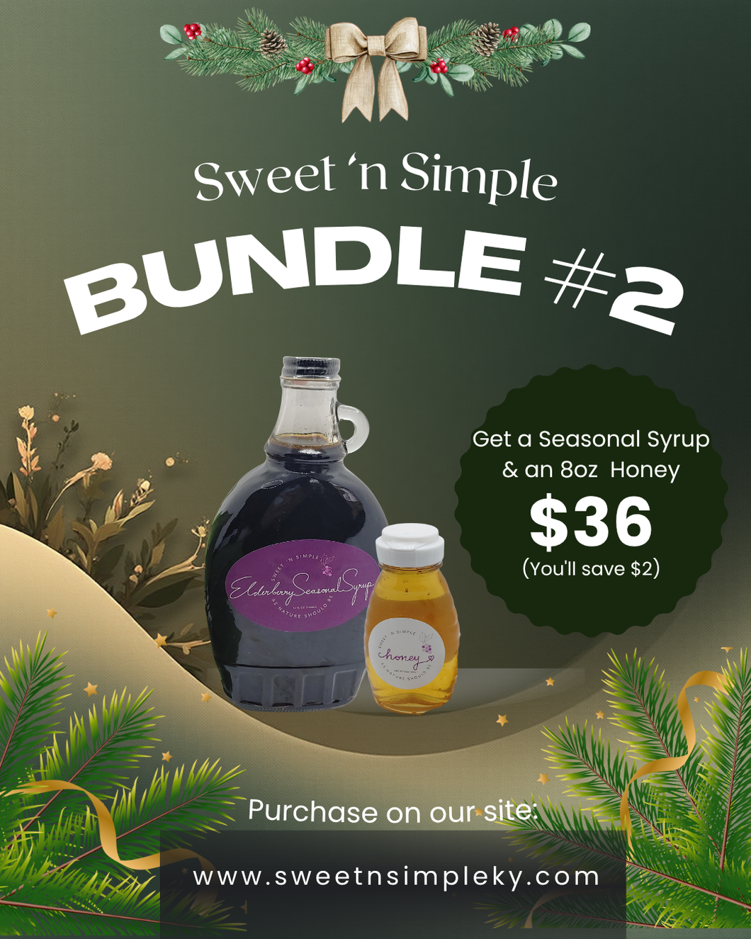 Bundle #2 – Seasonal Wellness Set (Seasonal Syrup + 8oz Honey)